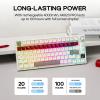 imageEPOMAKER Ajazz AK820 PRO Wireless Gaming Keyboard with TFT Screen and Knob Hot Swappable 24GHzUSBBT50 Gasket Creamy 75 Mechanical Keyboard for PCMacOffice Beige Gift SwitchBeige