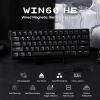 imageEPOMAKER Aula WIN60 HE 60 Wired Magnetic Keyboard with Adjustable Actuation 8000 Hz Polling Rate Hall Effect Switches HotSwap for FPS Games BlackBlack