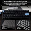 imageEPOMAKER Carbon60 QMKVIA Wireless Mechanical Keyboard 60 Compact Layout TriMode Bluetooth24GHzUSBC Carbon Fiber Design Hot Swappable Gateron LowProfile Brown SwitchGateron LowProfile Red Switch