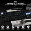 imageEPOMAKER Carbon60 QMKVIA Wireless Mechanical Keyboard 60 Compact Layout TriMode Bluetooth24GHzUSBC Carbon Fiber Design Hot Swappable Gateron LowProfile Brown SwitchGateron LowProfile Red Switch