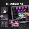 imageEPOMAKER EK68 65 Wireless Gaming Keyboard Hot Swappable Gasket Mechanical Keyboard with Metal Knob Bluetooth 5024Ghz WirelessUSBC Wired Custom Keyboard Black Purple Flamingo SwitchBlack Purple