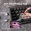 imageEPOMAKER EK68 65 Wireless Gaming Keyboard Hot Swappable Gasket Mechanical Keyboard with Metal Knob Bluetooth 5024Ghz WirelessUSBC Wired Custom Keyboard Black Purple Flamingo SwitchBlack Silver
