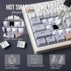 imageEPOMAKER Galaxy100 QMKVIA Wireless Gaming Keyboard Aluminum Shell Bluetooth24GhzUSBC PreLubed HotSwappable Linear Switches NKRO RGB Backlit Creamy White Marble White SwitchCreamy White