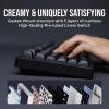 imageEPOMAKER Galaxy100 QMKVIA Wireless Gaming Keyboard Aluminum Shell Bluetooth24GhzUSBC PreLubed HotSwappable Linear Switches NKRO RGB Backlit Creamy White Marble White SwitchBlack