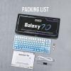 imageEPOMAKER Galaxy70 Wireless Gaming Keyboard 75 Aluminium Mechanical Keyboard Bluetooth 5024GHzUSBC Wired Programmable Hot Swappable for PCMacOfficeGaming Blue Petal SwitchBlue
