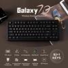imageEPOMAKER Galaxy70 Wireless Gaming Keyboard 75 Aluminium Mechanical Keyboard Bluetooth 5024GHzUSBC Wired Programmable Hot Swappable for PCMacOfficeGaming Blue Petal SwitchBlack