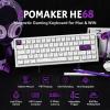 imageEPOMAKER HE68 Hall Effect Keyboard 8000hz Polling 001mm Adjustable Trigger 0125ms Latency Creamy Gasket Snap Key SOCD RGB Wired Magnetic Gaming Keyboard for MacPC WhiteWhite