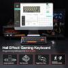 imageEPOMAKER HE68 Lite Hall Effect Gaming Keyboard 8k Polling ampamp 128K Scan Rate 0005mm Adjustable Trigger 0125ms Latency 5Layer SoundDampened Snap Key SOCD ARGB Wired Mac Software BlackBlack Red