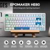 imageEPOMAKER HE80 Hall Effect Gaming Keyboard 8K Polling ampamp 32K Scan Creamy Gasket DKS SOCD HotSwappable RGB Backlit Wired Gaming Keyboard for PC ampamp Mac BlackWhite