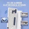 imageEPOMAKER P75 Wireless Aluminum Gaming Keyboard TriModeBT 5024GHzUSBC Mechanical Keyboard Hot Swappable RGB Backlit NKRO for Office Game