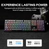 imageEPOMAKER TH108 Full Size Mechanical Keyboard Wireless Gaming Keyboard with 8000mAh Battery Creamy Gasket 108 Keys Hot Swap Custom Driver RGB Backlight BlueampampWhite Sea Salt SilentBlack