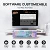 imageEPOMAKER TH108 Full Size Mechanical Keyboard Wireless Gaming Keyboard with 8000mAh Battery Creamy Gasket 108 Keys Hot Swap Custom Driver RGB Backlight BlueampampWhite Sea Salt SilentBlueWhite