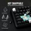 imageEPOMAKER TH99 TriMode Wireless Mechanical Keyboard with 8000mAh Battery Hot Swappable Custom RGB Gaming Keyboard with Numpad Gasket Creamy for PCMacOffice BlueampampWhite Sea Salt SilentBlack