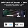 imageEPOMAKER TH99 TriMode Wireless Mechanical Keyboard with 8000mAh Battery Hot Swappable Custom RGB Gaming Keyboard with Numpad Gasket Creamy for PCMacOffice BlueampampWhite Sea Salt SilentBlack