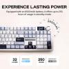 imageEPOMAKER X Aula F108 PRO Wireless Gaming Keyboard with Screen 8000mAh Battery 104 HotSwappable and Programmable Keys and Knob RGB Backlight for MacPCAndroid Black GradientBlueWhite