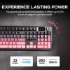 imageEPOMAKER X Aula F108 PRO Wireless Gaming Keyboard with Screen 8000mAh Battery 104 HotSwappable and Programmable Keys and Knob RGB Backlight for MacPCAndroid Black GradientPink Gradient