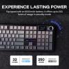 imageEPOMAKER X Aula F108 PRO Wireless Gaming Keyboard with Screen 8000mAh Battery 104 HotSwappable and Programmable Keys and Knob RGB Backlight for MacPCAndroid Black GradientBlack Gradient