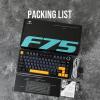 imageEPOMAKER x Aula F75 Gasket Mechanical Keyboard 75 Wireless Hot Swappable Gaming Keyboard with FiveLayer PaddingampampKnob Bluetooth24GHzUSBC RGB Light Blue LEOBOG Reaper SwitchBlack
