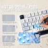 imageEPOMAKER x Aula F75 Gasket Mechanical Keyboard 75 Wireless Hot Swappable Gaming Keyboard with FiveLayer PaddingampampKnob Bluetooth24GHzUSBC RGB Light Blue LEOBOG Reaper SwitchLight Blue