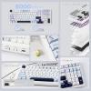 imageEPOMAKER x Aula F99 Wireless Mechanical Keyboard Hot Swappable Gasket Custom Gaming Keyboard with FiveLayer Padding Bluetooth24GHzUSBC 8000mAh Battery White Blue Reaper SwitchWhite Blue