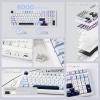 imageEPOMAKER x Aula F99 Wireless Mechanical Keyboard Hot Swappable Gasket Custom Gaming Keyboard with FiveLayer Padding Bluetooth24GHzUSBC 8000mAh Battery White Blue Reaper SwitchWhite Blue