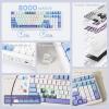 imageEPOMAKER x Aula F99 Wireless Mechanical Keyboard Hot Swappable Gasket Custom Gaming Keyboard with FiveLayer Padding Bluetooth24GHzUSBC 8000mAh Battery White Blue Reaper SwitchWhite Light Blue