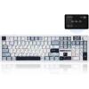 imageEPOMAKER X Aula F108 PRO Wireless Gaming Keyboard with Screen 8000mAh Battery 104 HotSwappable and Programmable Keys and Knob RGB Backlight for MacPCAndroid Black GradientBlueWhite