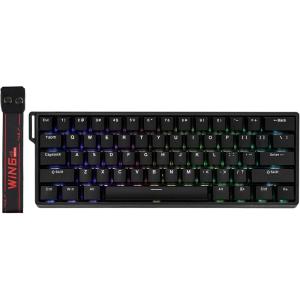 imageEPOMAKER Aula WIN60 HE 60 Wired Magnetic Keyboard with Adjustable Actuation 8000 Hz Polling Rate Hall Effect Switches HotSwap for FPS Games BlackBlack