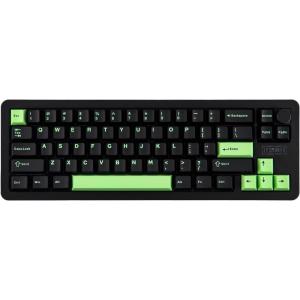 imageEPOMAKER Galaxy68 QMKVIA Wireless Mechanical Keyboard Anodized Aluminum TOPGasket 6000mAh RGB SideBacklight 65 Gaming Keyboard with HotSwap Creamy Switch White Marble White SwitchBlack