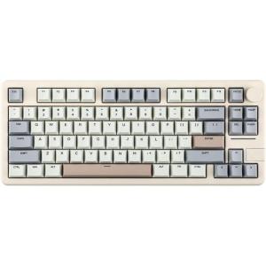 imageEPOMAKER Galaxy70 Wireless Gaming Keyboard 75 Aluminium Mechanical Keyboard Bluetooth 5024GHzUSBC Wired Programmable Hot Swappable for PCMacOfficeGaming Blue Petal SwitchWhite