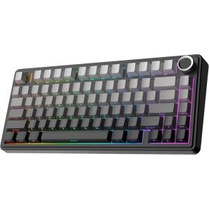 imageEPOMAKER x Aula F75 Gasket Mechanical Keyboard 75 Wireless Hot Swappable Gaming Keyboard with FiveLayer PaddingampampKnob Bluetooth24GHzUSBC RGB Light Blue LEOBOG Reaper SwitchBlack Gradient