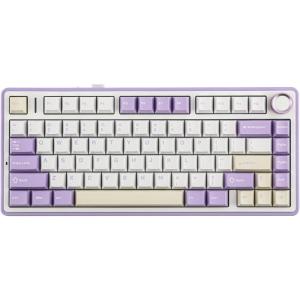 imageEPOMAKER x Aula F75 Gasket Mechanical Keyboard 75 Wireless Hot Swappable Gaming Keyboard with FiveLayer PaddingampampKnob Bluetooth24GHzUSBC RGB Light Blue LEOBOG Reaper SwitchPurple