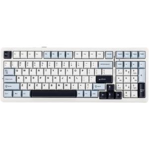 imageEPOMAKER x Aula F99 Wireless Mechanical Keyboard Hot Swappable Gasket Custom Gaming Keyboard with FiveLayer Padding Bluetooth24GHzUSBC 8000mAh Battery White Blue Reaper SwitchWhite Blue