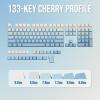 imageEPOMAKER 133Key DoubleShot SidePrinted PBT Keycap Set for Mechanical Gaming Keyboard Compatible with ANSIISO Layout MXClone Switches GateronKailhEpomaker Switch Sky Blue Cherry ProfileSky Blue