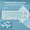 imageEPOMAKER AegisSil Keycap Set Silicone Material Cherry Profile 113 Keys 657596Full Size Custom Keyboard Keycaps Set for Cherry MX Kailh Outemu Gateron Mechanical Gaming Keyboard WhiteBlue