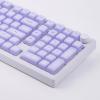 imageEPOMAKER AegisSil Keycap Set Silicone Material Cherry Profile 113 Keys 657596Full Size Custom Keyboard Keycaps Set for Cherry MX Kailh Outemu Gateron Mechanical Gaming Keyboard WhitePurple