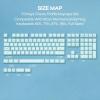 imageEPOMAKER AegisSil Keycap Set Silicone Material Cherry Profile 113 Keys 657596Full Size Custom Keyboard Keycaps Set for Cherry MX Kailh Outemu Gateron Mechanical Gaming Keyboard WhiteBlue