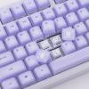 imageEPOMAKER AegisSil Keycap Set Silicone Material Cherry Profile 113 Keys 657596Full Size Custom Keyboard Keycaps Set for Cherry MX Kailh Outemu Gateron Mechanical Gaming Keyboard WhitePurple