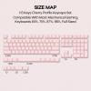 imageEPOMAKER AegisSil Keycap Set Silicone Material Cherry Profile 113 Keys 657596Full Size Custom Keyboard Keycaps Set for Cherry MX Kailh Outemu Gateron Mechanical Gaming Keyboard WhitePink