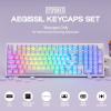 imageEPOMAKER AegisSil Keycap Set Silicone Material Cherry Profile 113 Keys 657596Full Size Custom Keyboard Keycaps Set for Cherry MX Kailh Outemu Gateron Mechanical Gaming Keyboard WhitePurple