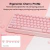 imageEPOMAKER AegisSil Keycap Set Silicone Material Cherry Profile 113 Keys 657596Full Size Custom Keyboard Keycaps Set for Cherry MX Kailh Outemu Gateron Mechanical Gaming Keyboard WhitePink