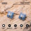 imageEPOMAKER Aqua 46gf Gaming Keyboard Switches 100 PCS Clicky Switch 5Pin PreLubed Switch with PC Case UPE Stem Compatible with MX Keycaps for Mechanical Keyboard