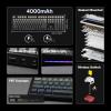 imageEPOMAKER Aula F108 Full Size Wireless Gaming Keyboard with 4000mAh Battery 108 HotSwappable and Programmable Keys NKRO RGB Backlight for WinMacPCAndroid GreyampampYellowBlack Gradient