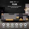 imageEPOMAKER Aula F108 Full Size Wireless Gaming Keyboard with 4000mAh Battery 108 HotSwappable and Programmable Keys NKRO RGB Backlight for WinMacPCAndroid GreyampampYellowGreyYellow