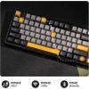 imageEPOMAKER Aula F108 Full Size Wireless Gaming Keyboard with 4000mAh Battery 108 HotSwappable and Programmable Keys NKRO RGB Backlight for WinMacPCAndroid GreyampampYellowGreyYellow