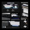 imageEPOMAKER Aula F108 Wireless Gaming Keyboard Full Size Mechanical Keyboard with 4000mAh Battery 108 HotSwappable and Programmable Keys RGB Backlight for MacPCAndroid BlueampampWhiteampampBlackBlueWhiteBlack
