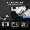 imageEPOMAKER Aula F108 Wireless Gaming Keyboard Full Size Mechanical Keyboard with 4000mAh Battery 108 HotSwappable and Programmable Keys RGB Backlight for MacPCAndroid BlueampampWhiteampampBlackBlueWhiteBlack