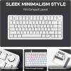 imageEPOMAKER Aula F75Wired 75 Gaming Keyboard with Knob Shine Through ABS Keycap Gasket Structure Programmable Hot Swappable Creamy Mechanical Keyboard for GamesOffice WhiteWhite
