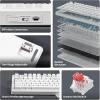 imageEPOMAKER Aula F75Wired 75 Gaming Keyboard with Knob Shine Through ABS Keycap Gasket Structure Programmable Hot Swappable Creamy Mechanical Keyboard for GamesOffice WhiteWhite
