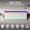 imageEPOMAKER Aula Hero 68 HE Wired Magnetic Gaming Keyboard 001mm Adjustable Actuation Rapid Hall Effect Switch 8kHz Polling 5Layer Sound Dampening RGB Box ampamp Backlight PurpleWhite